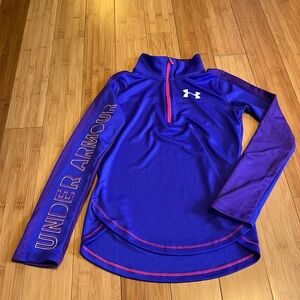 Girls Under Armour quarter zip, size large
